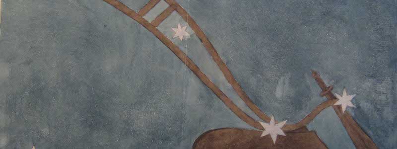 a cropped photo of the original Starry Plough flag design